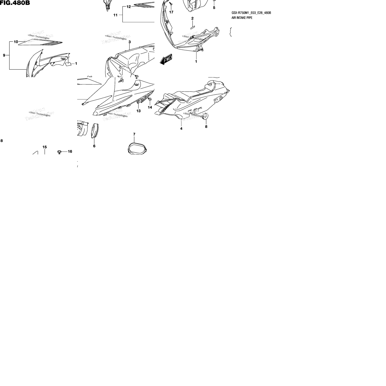 Air Intake Pipe (Gsx-R750)