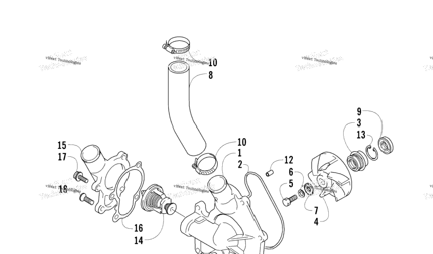 Water Pump And Thermostat