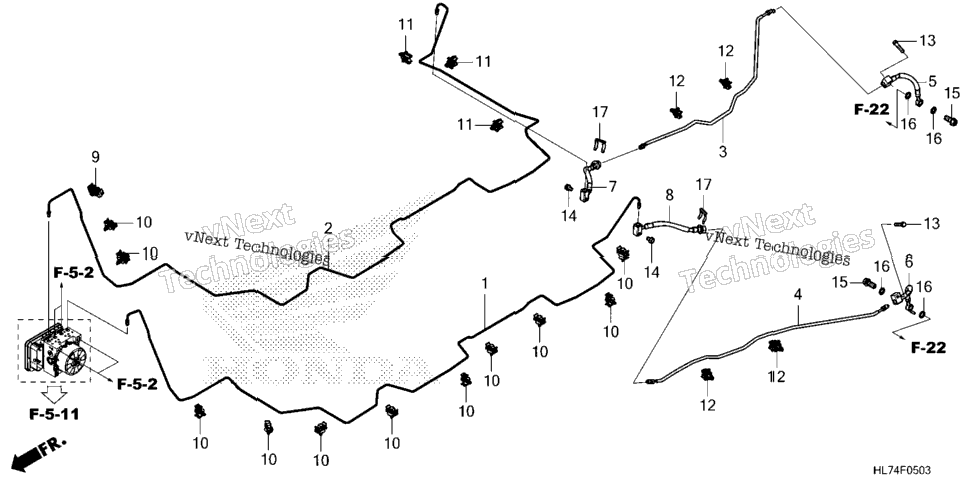 Rear Brake Pipe@Rear Brake Hose (2)