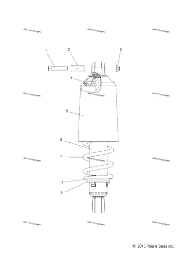 Suspension, Shock, Front Track (49Snowshockfront)