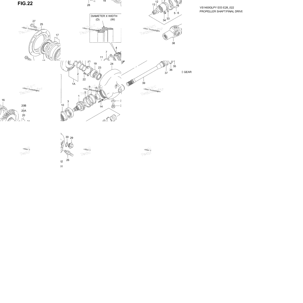 Propeller Shaft - Final Drive Gear