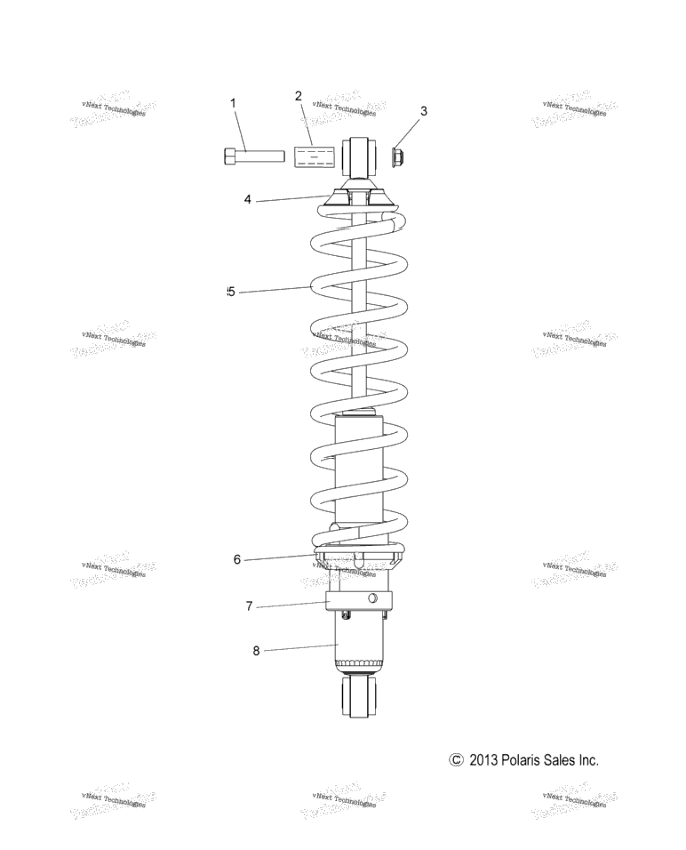 Suspension, Shock, Rear Track (49Snowshockrear)