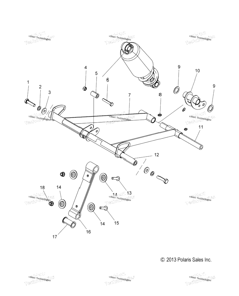 Suspension, Torque Arm, Front