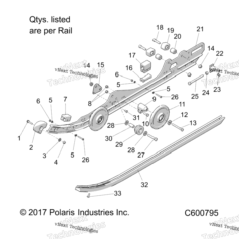 Suspension, Rail, Lh/Rh