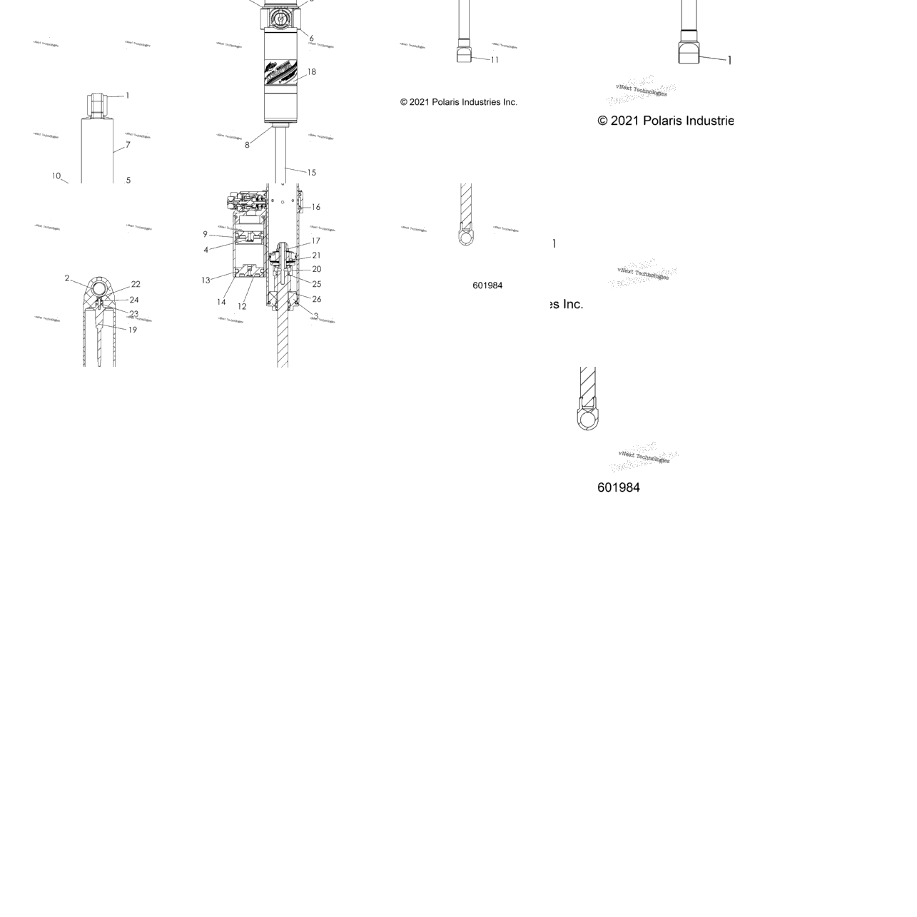 Suspension, Shock, Rear Track All Options