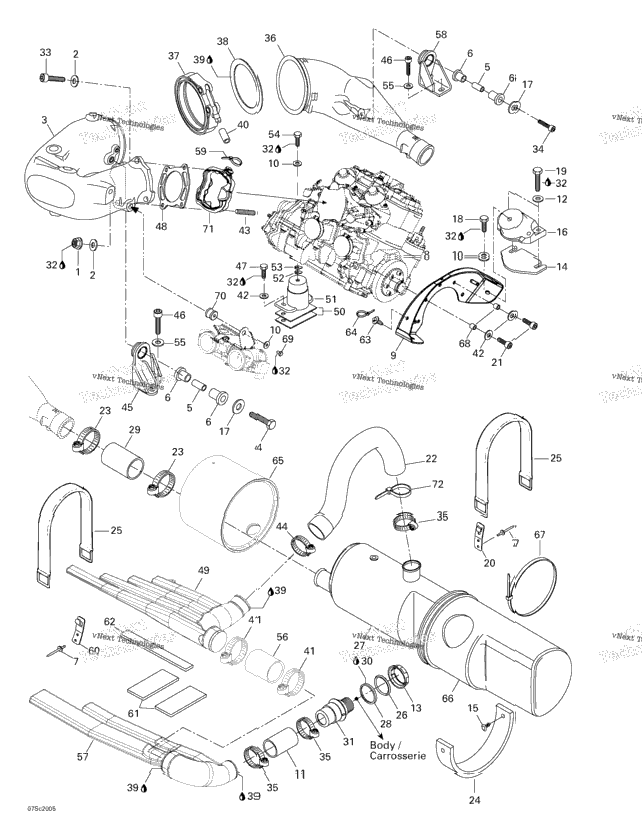 Engine Support And Muffler