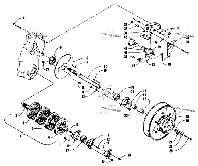 Drive Train Shafts And Brake Assemblies