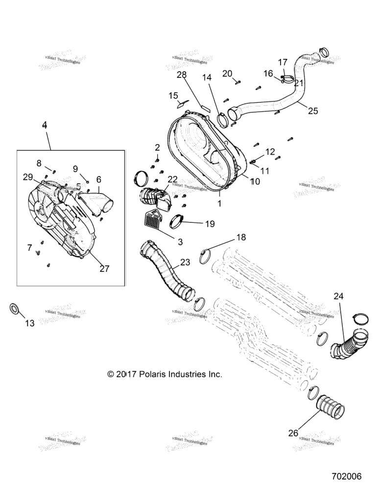 Drive Train, Clutch Cover And Ducting