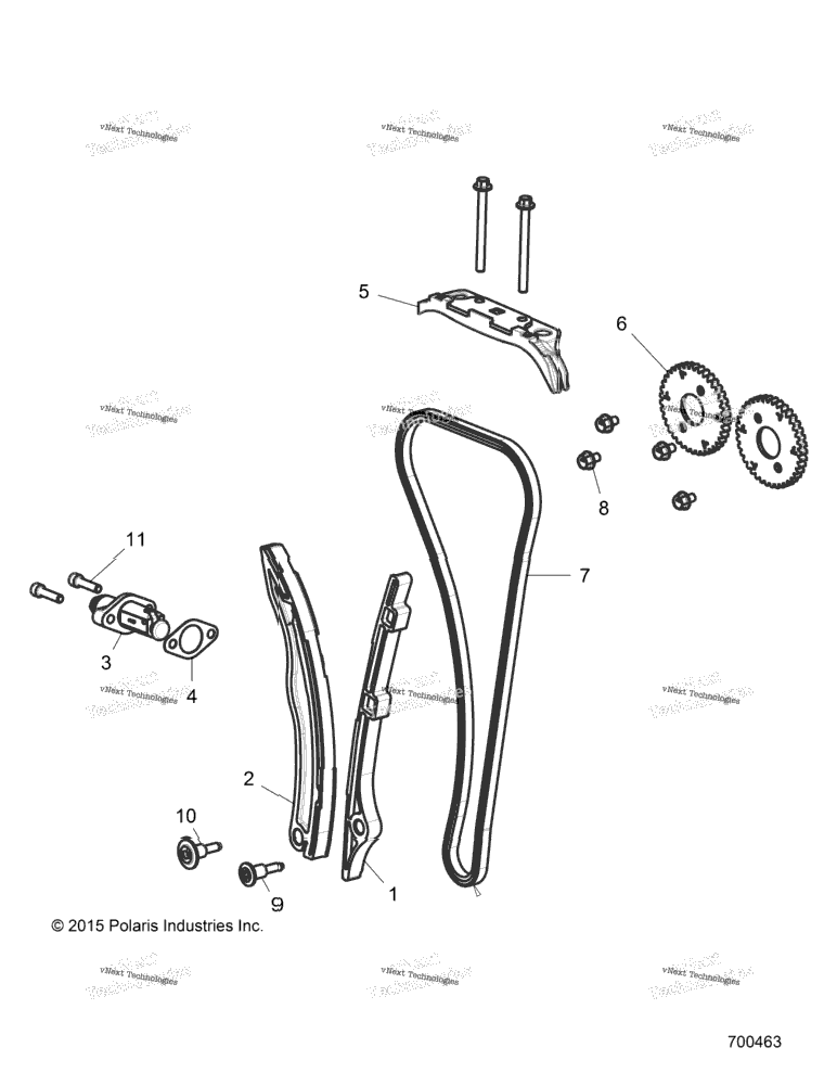 Engine, Cam Chain And Tensioner