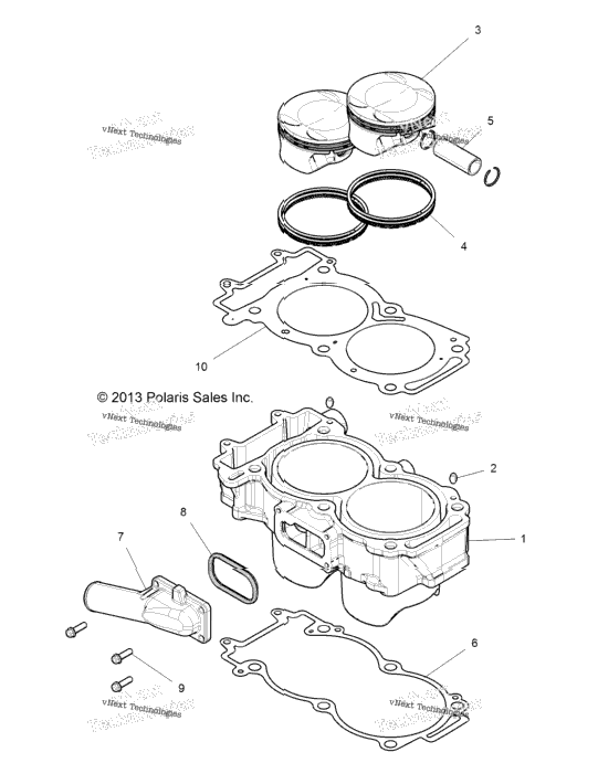 Engine, Cylinder And Piston