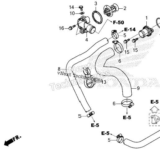 Water Hose@Thermostat