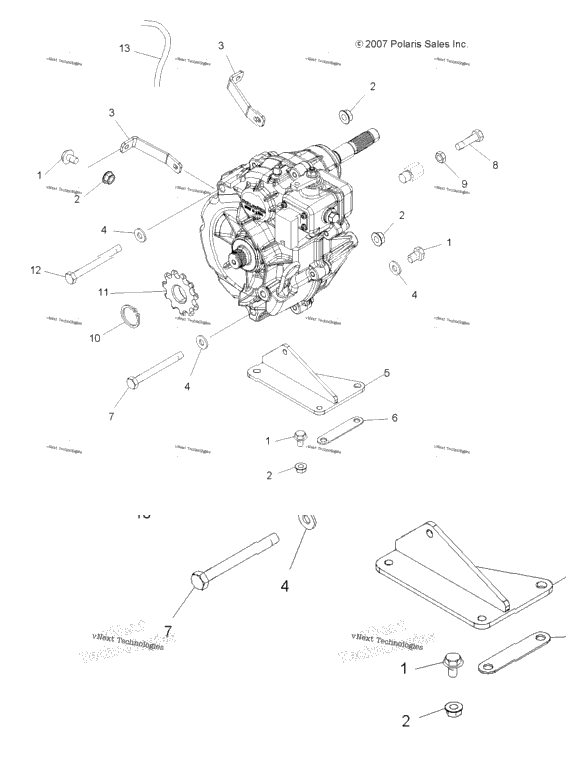 Drive Train, Gearcase Mounting