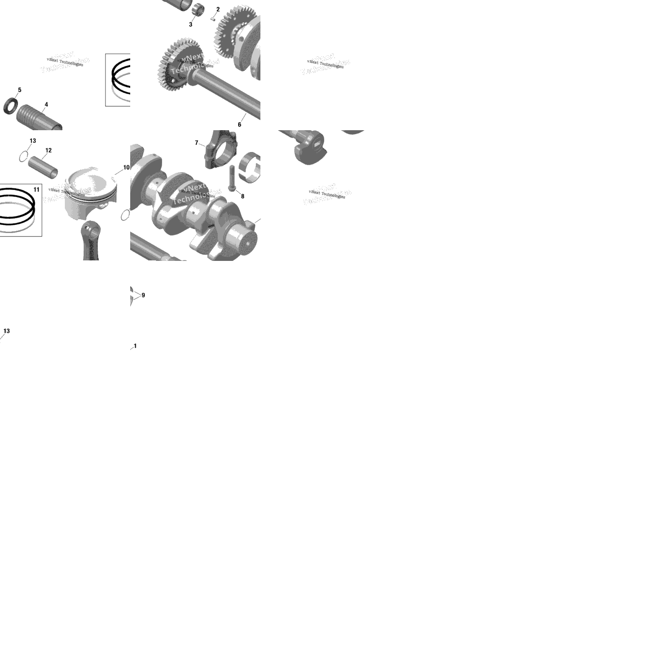 Engine - Crankshaft And Pistons