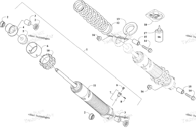 Front Suspension Shock Absorber Assembly