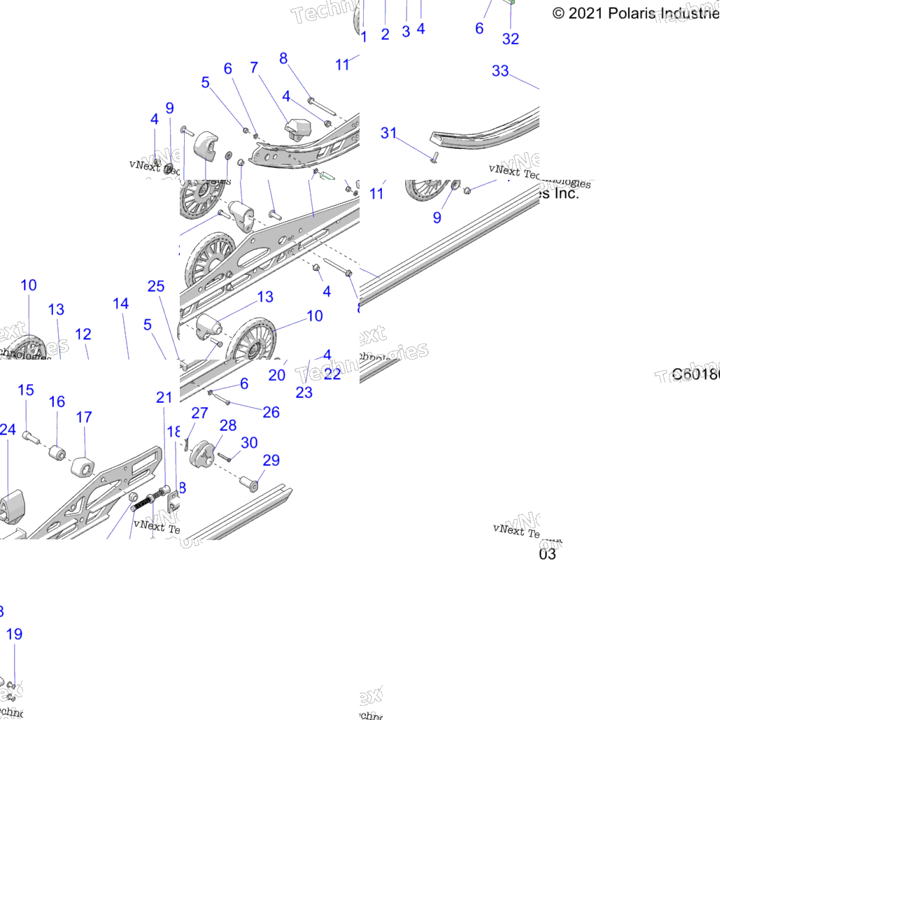Suspension, Rail, Lh/Rh