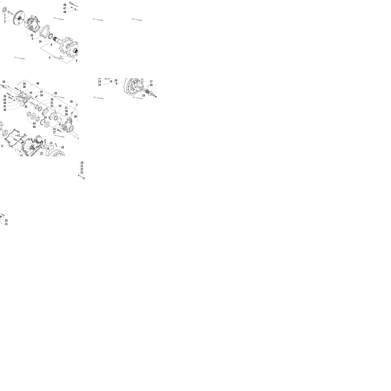 Drive Train Shaft And Brake Assemblies