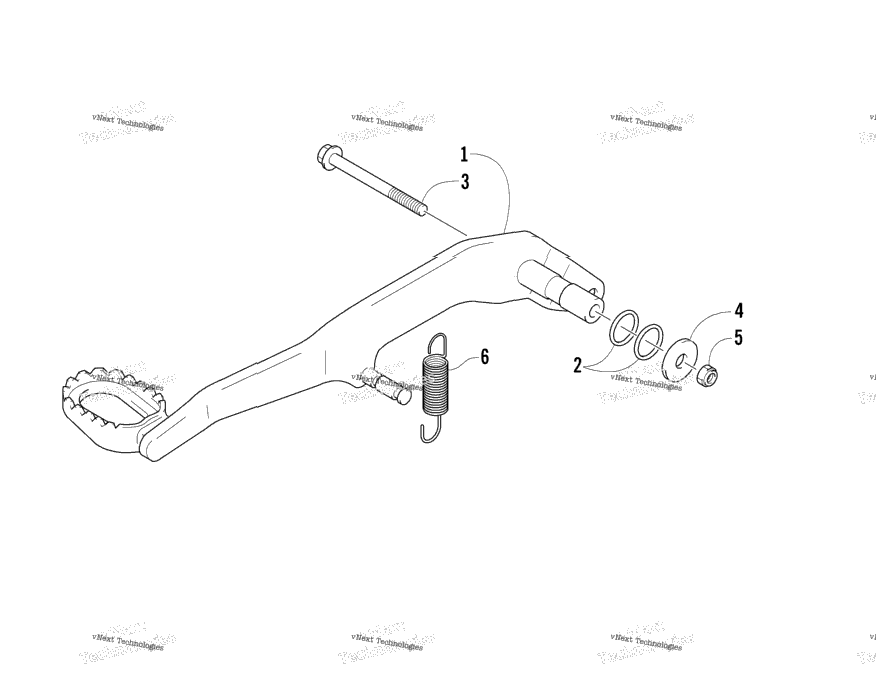 Rear Brake Pedal Assembly