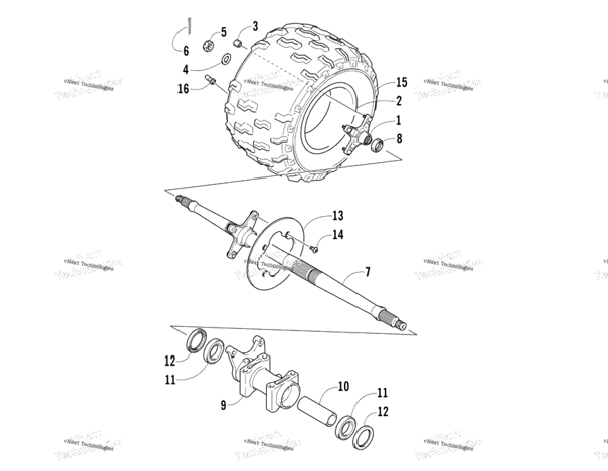Right Rear Wheel Assembly