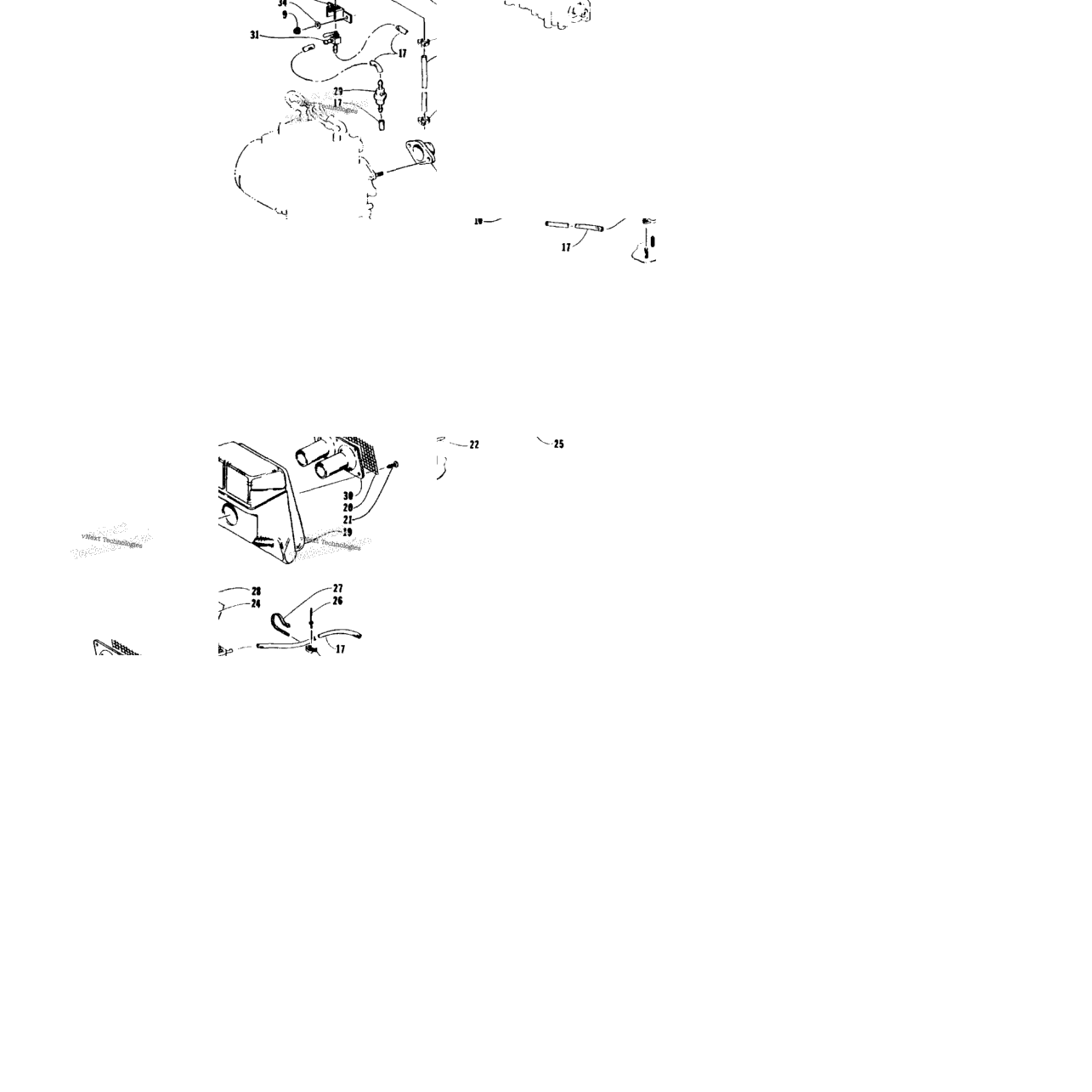 Oil Tank, Carburetor, Fuel Pump, And Silencer