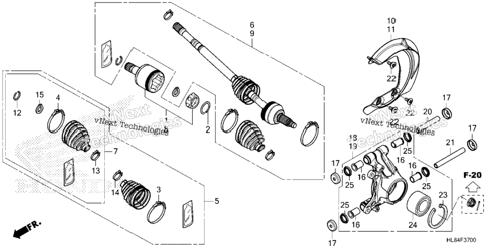 Rear Knuckle@Rear Driveshaft