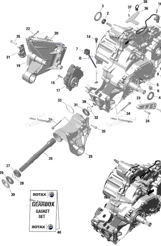 Rotax - Gearbox Assy And Drive Shaft