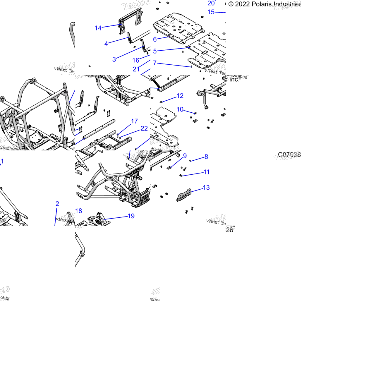 Chassis, Main Frame And Skid Plates Z23nak99a/99B