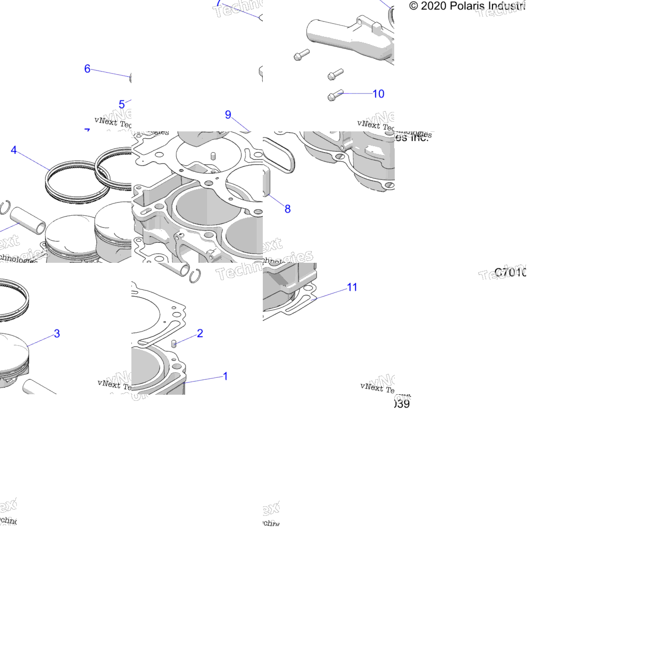 Engine, Cylinder And Piston Z23nak99a/99B