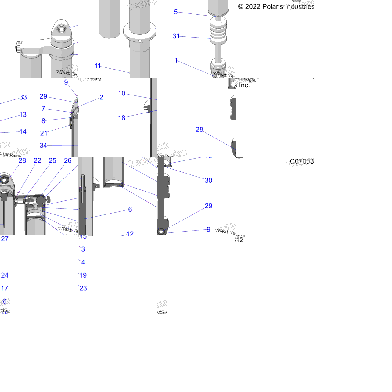 Suspension, Rear Shock Internals Z23nak99a/99B