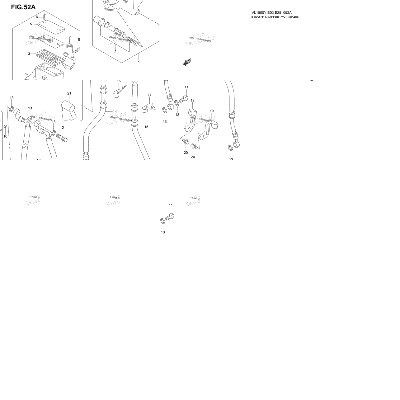 Front Master Cylinder (Model K2/K3/K4)