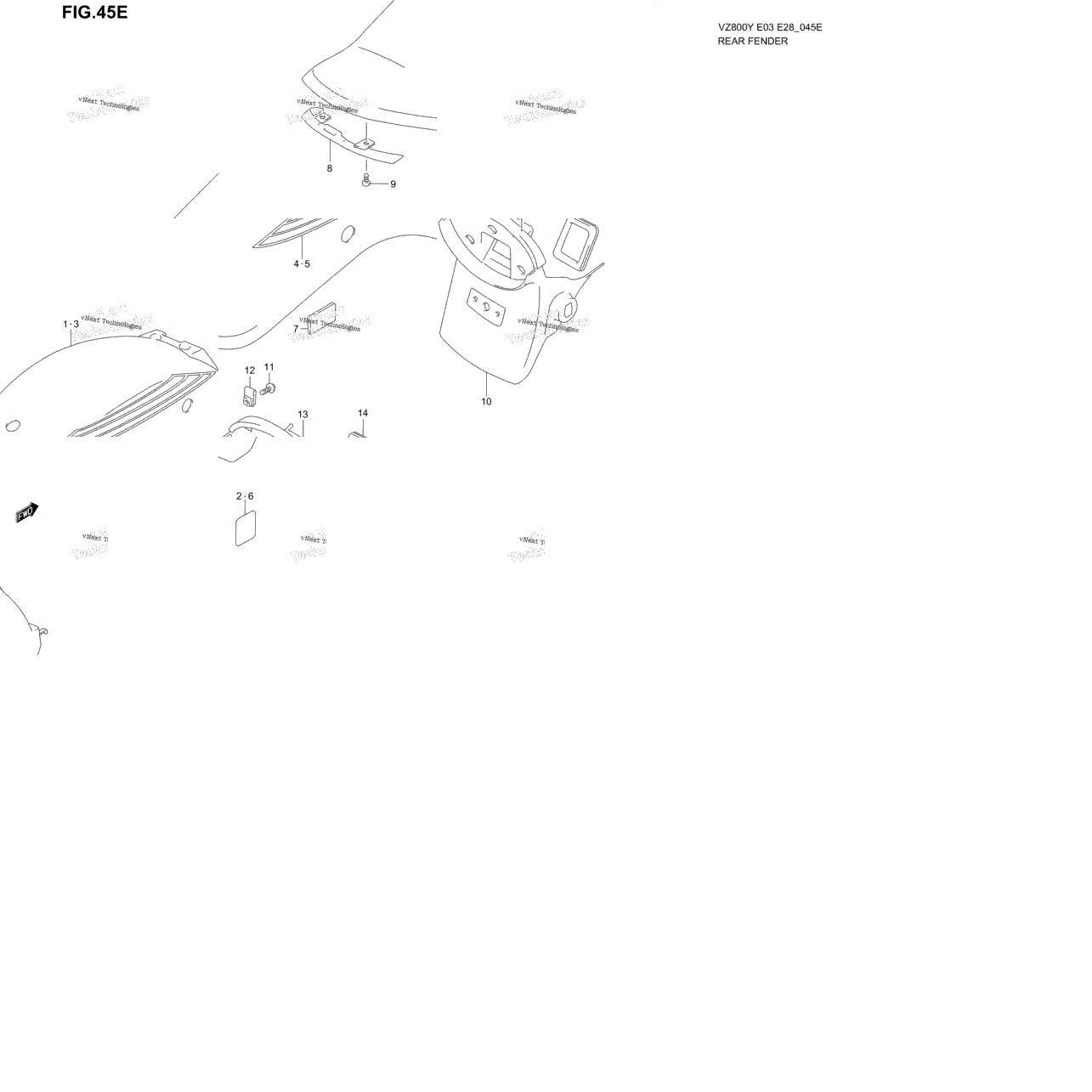Rear Fender (Model K3)