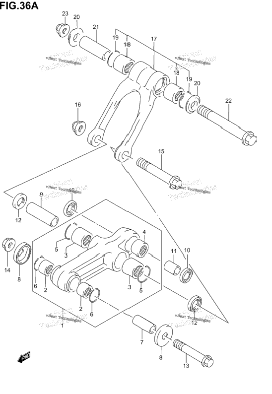 Rear Cushion Lever (Model K4/K5/K6)