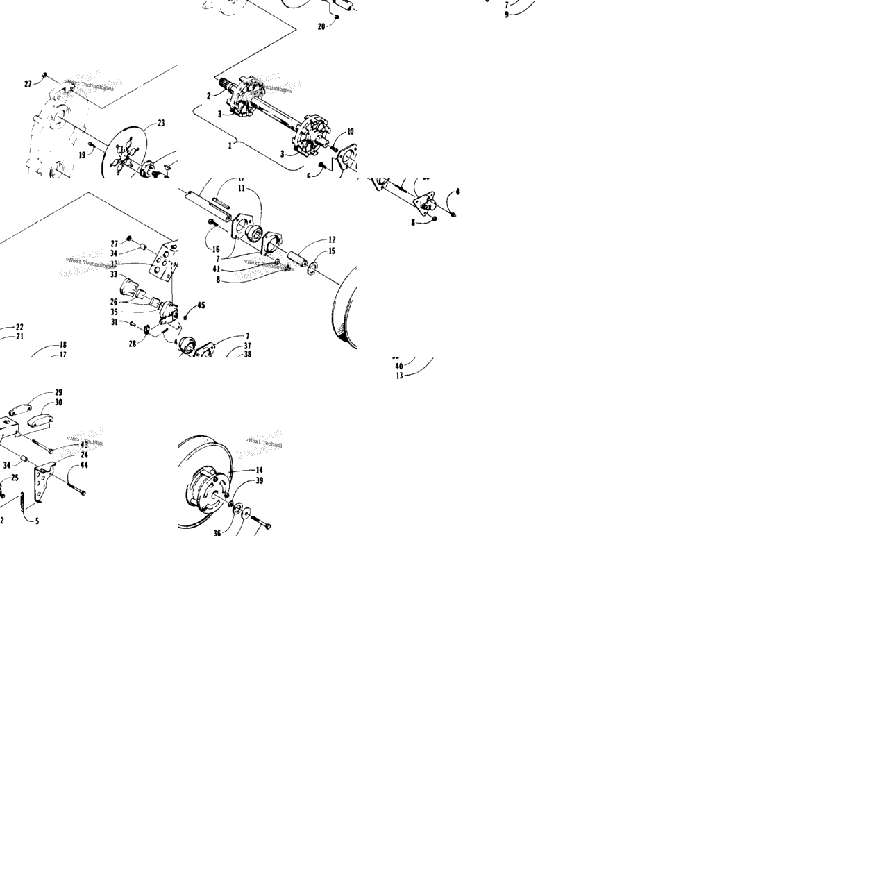 Drive Train Shafts And Brake Assemblies