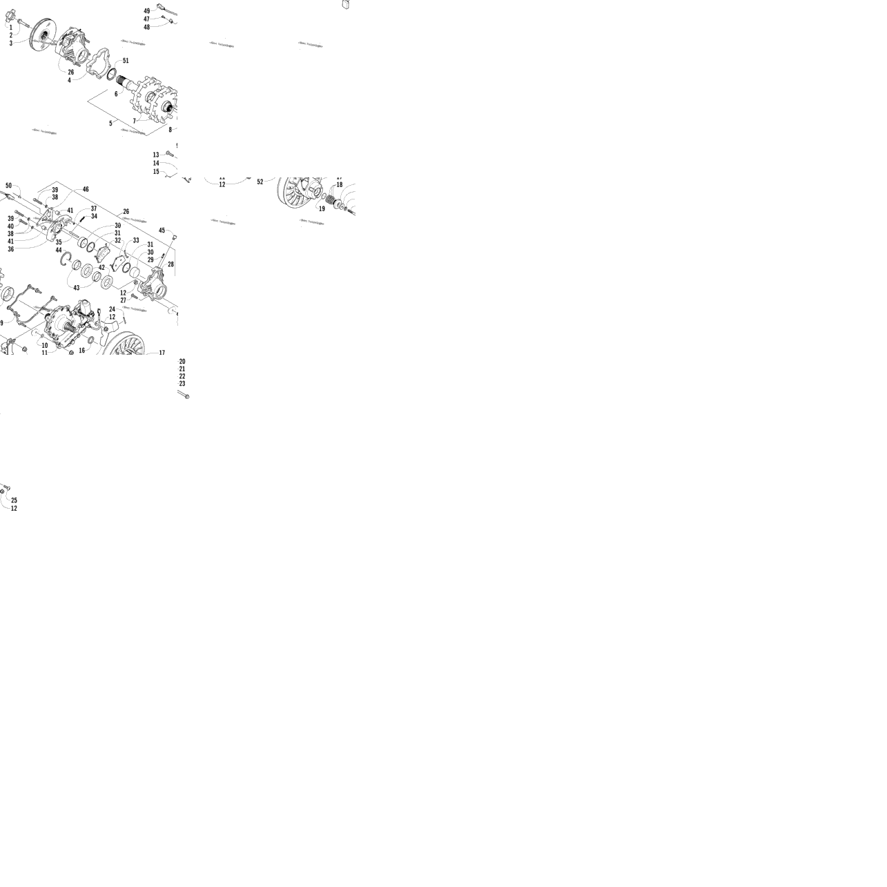 Drive Train Shaft And Brake Assemblies