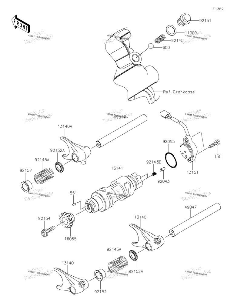 Gear Change Drum/Shift Fork(S)