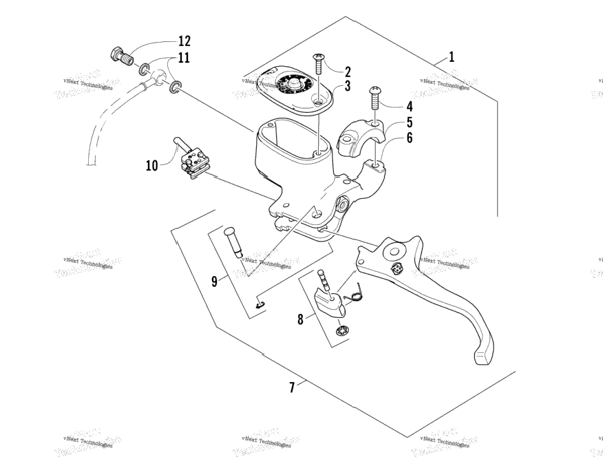 Hydraulic Hand Brake Assembly
