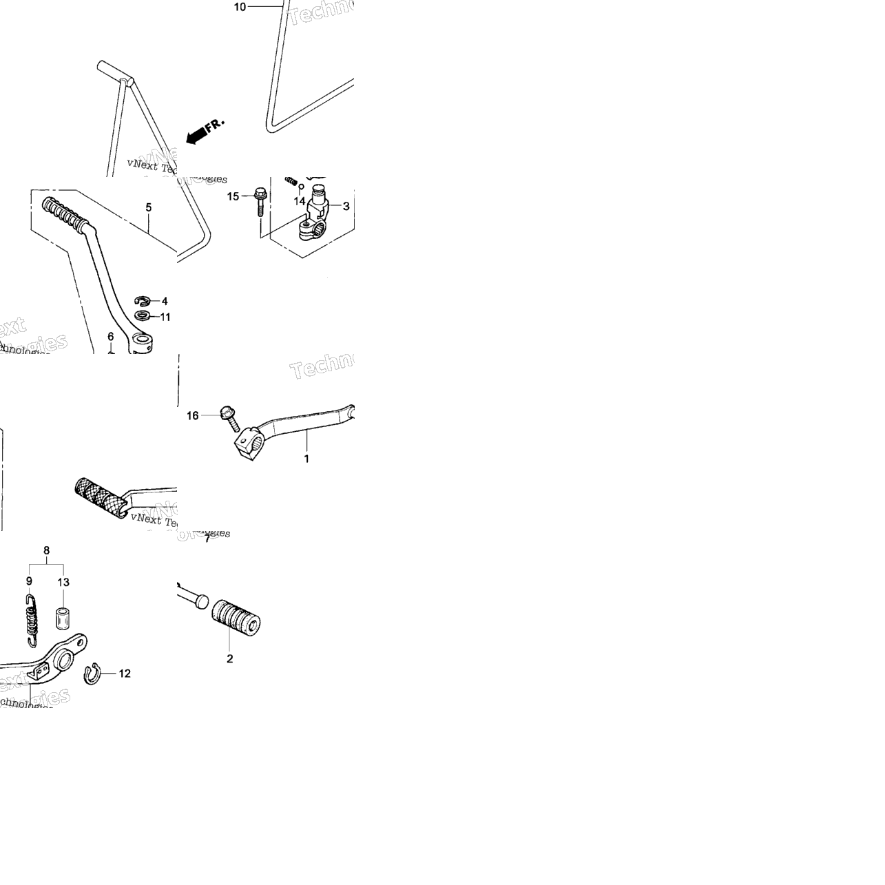 Pedal + Kick Starter Arm