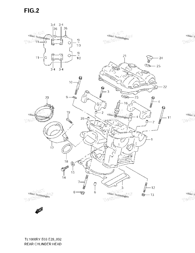 Rear Cylinder Head