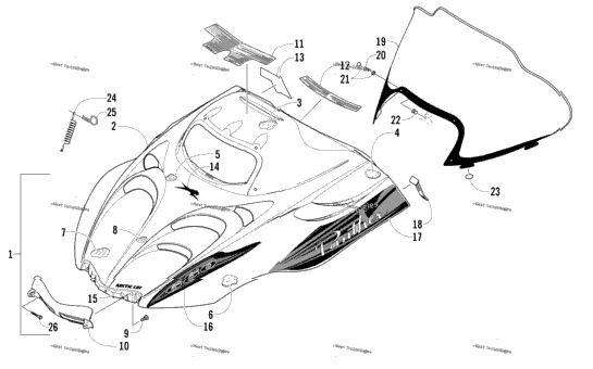 Hood And Windshield Assembly