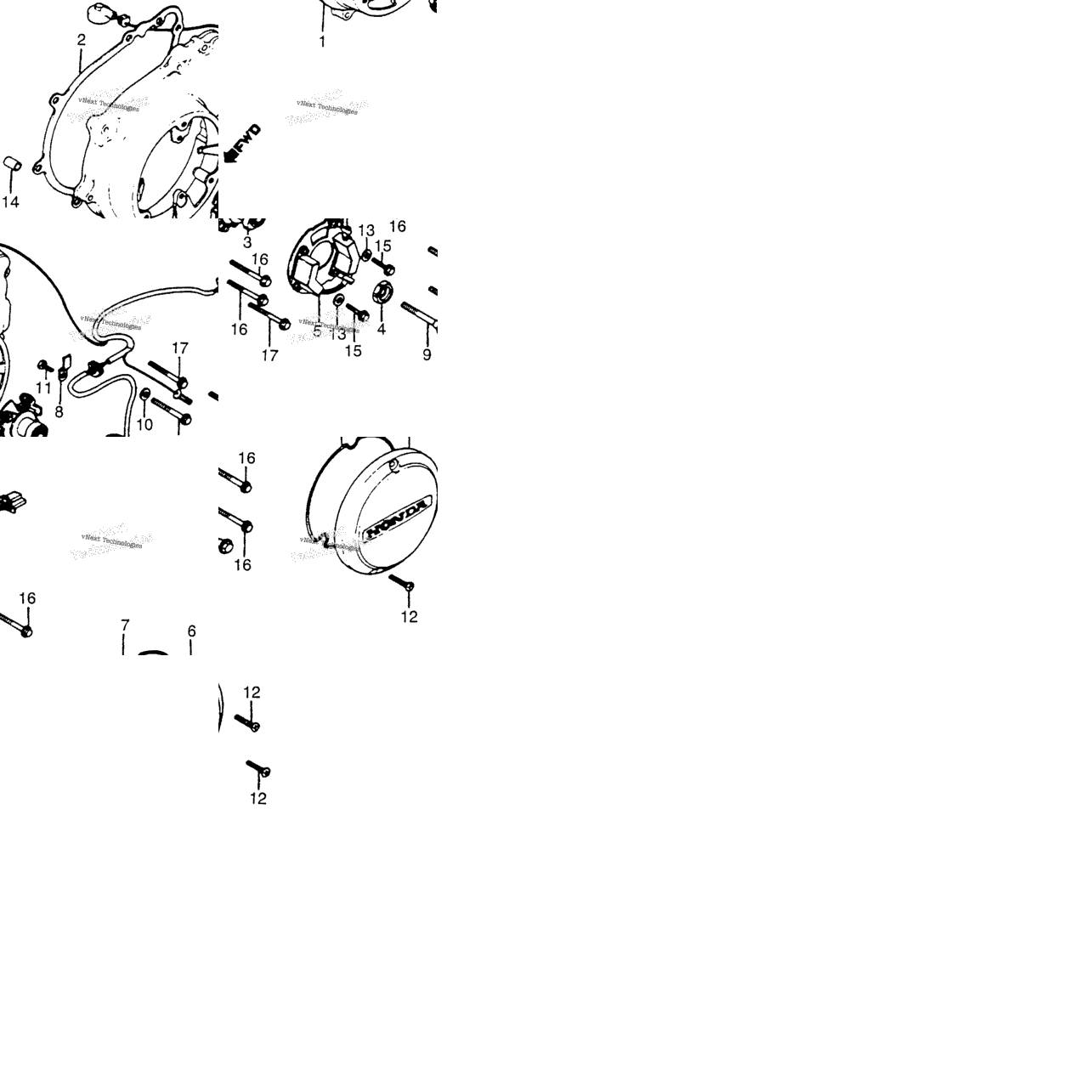 Left Crankcase Cover + Spark Advancer