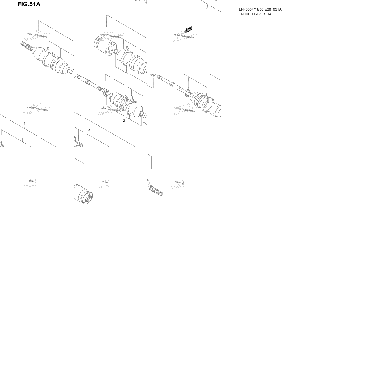 Front Drive Shaft (Model K1/K2)