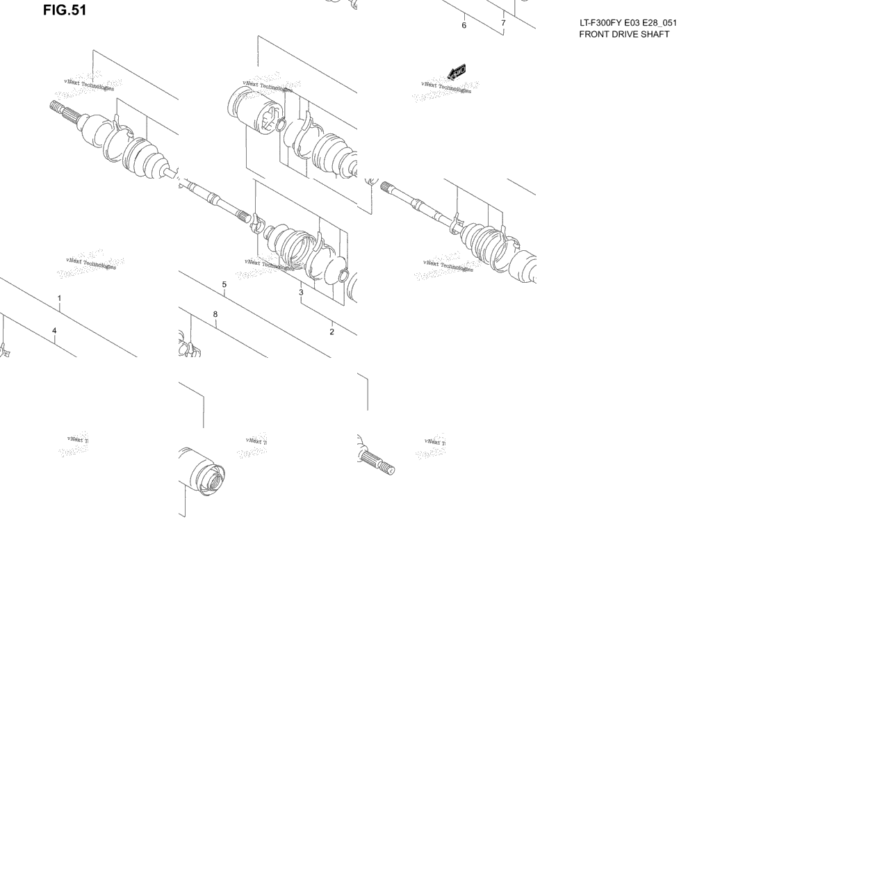 Front Drive Shaft (Model X/Y)
