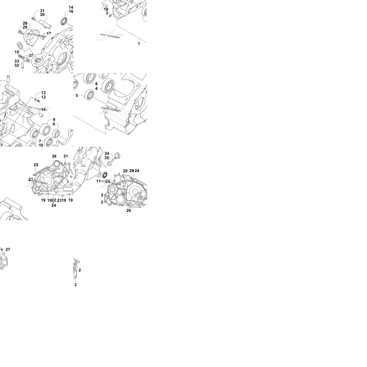 Crankcase Assembly (Up To Vin: 4Uf07atv47t237701)