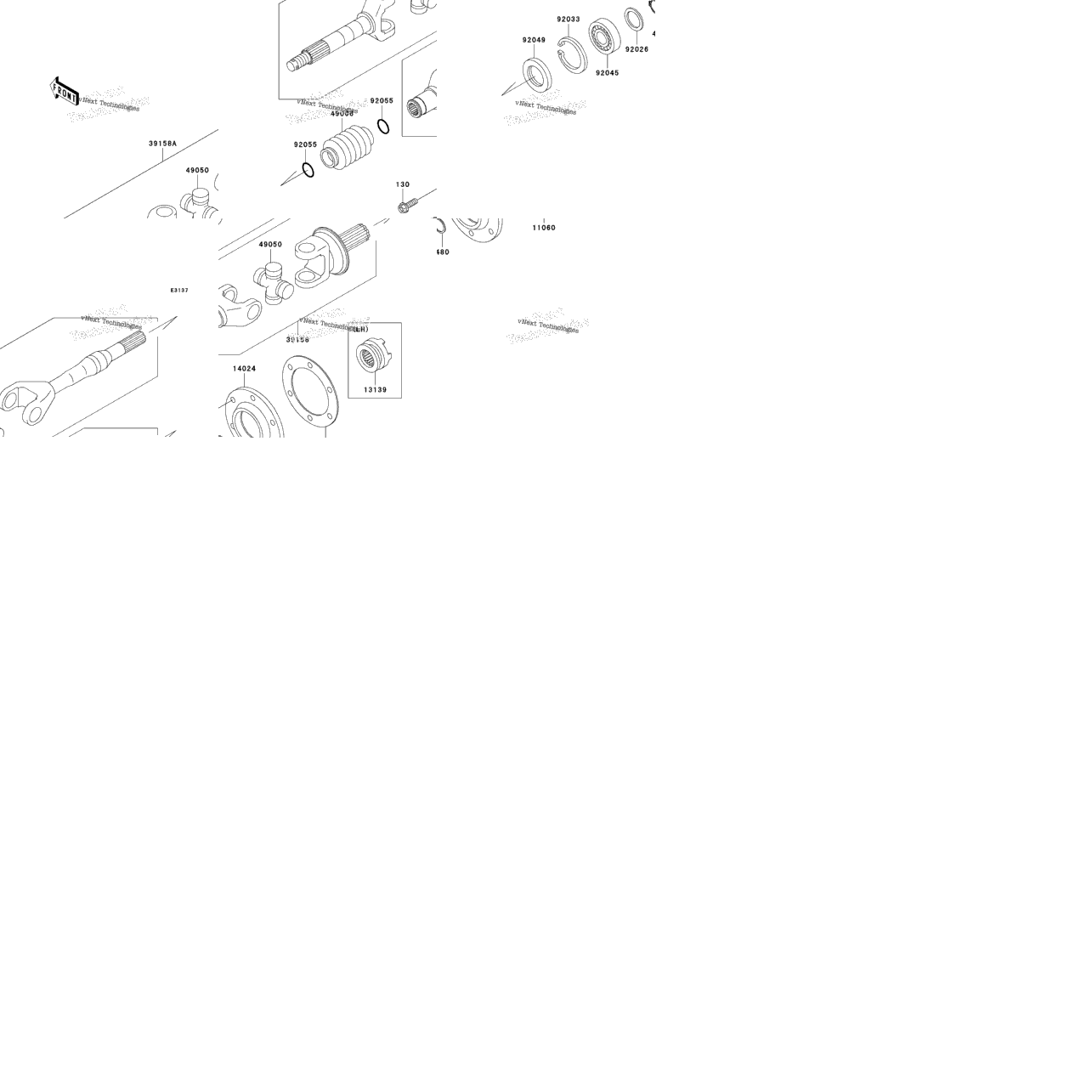 Drive Shaft-Rear (Kaf620-E1-E3)