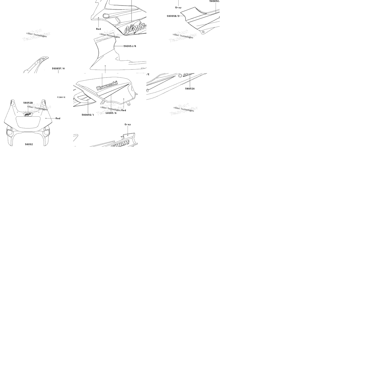 Decals (Red)(Ex500-D9)