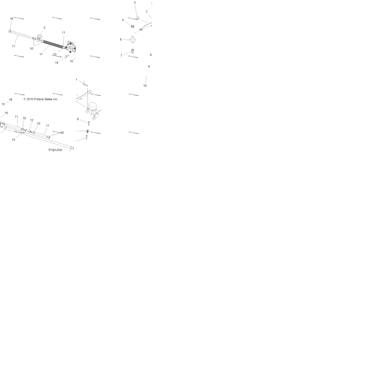 Engine, Carburetor Mounting & Fuel Lines