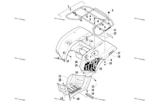 Rear Rack, Body Panel, And Footwell Assemblies