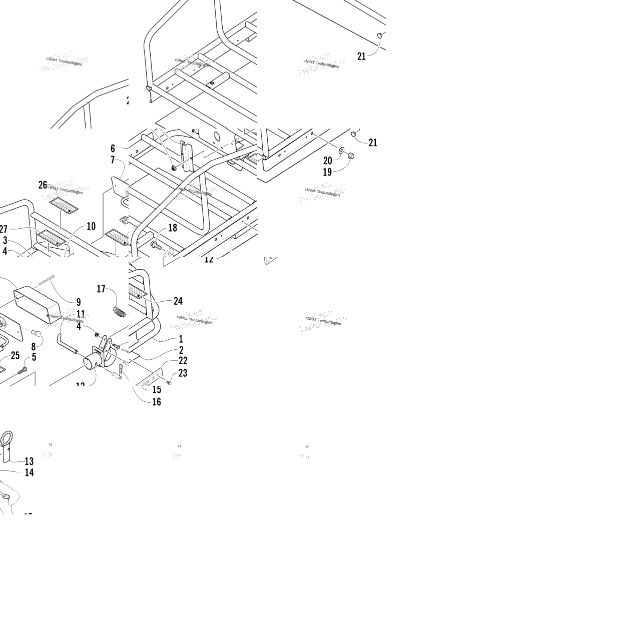 Rack, Hitch, And Taillight Assemblies
