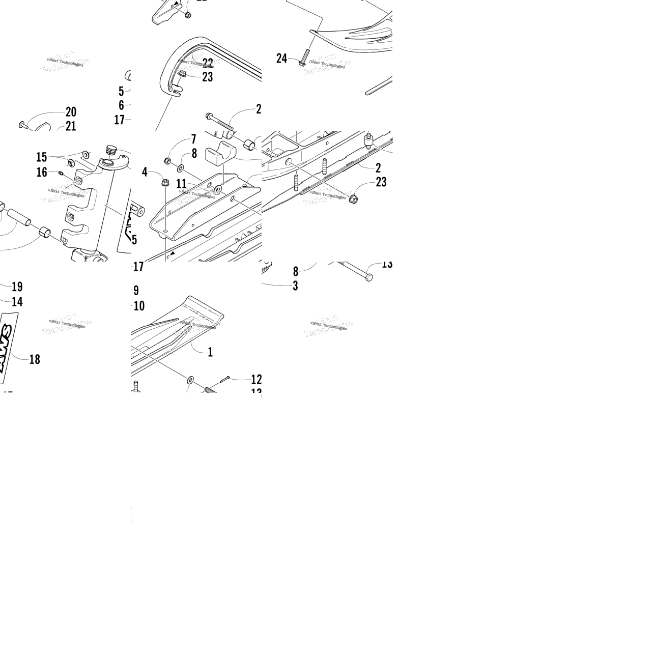 Ski And Spindle Assembly