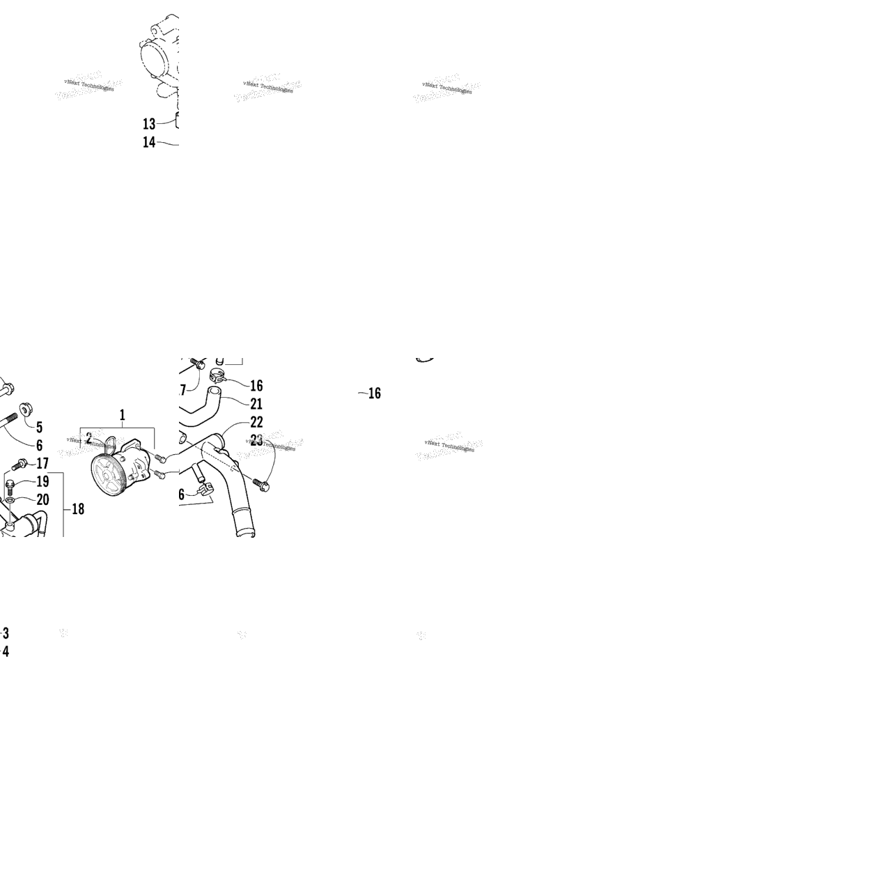 Water Pump And Thermostat Assemblies