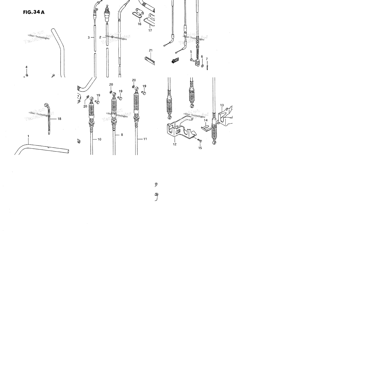 Handlebar - Cable (Model L/M/N/P/R/S/T)